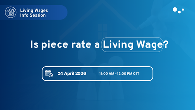 Visual to promote the Living Wage info session in April