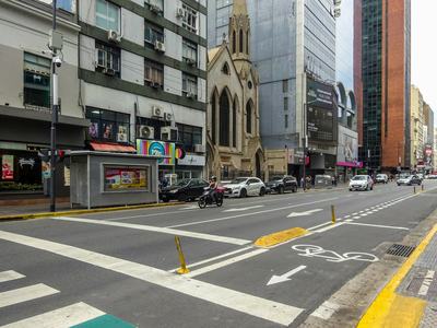 A view of a street in Buenos Aires