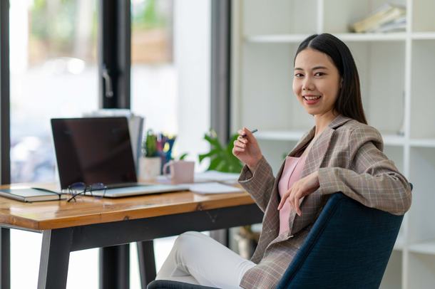 Asian woman at work